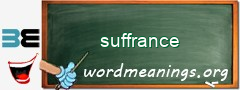 WordMeaning blackboard for suffrance